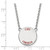 LogoArt Chi Omega Necklace - Sterling Silver Rhodium-Plated Sorority Text Large Color Enamel Pendant 18 Inch - SS015CHO-18 - View 2