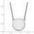 LogoArt Delta Delta Delta Necklace - Sterling Silver Rhodium-Plated Sorority Text Large Color Enamel Pendant 18 Inch - SS015DDD-18 - View 2