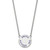 LogoArt Delta Phi Epsilon Necklace - Sterling Silver Rhodium-Plated Sorority Text Large Color Enamel Pendant 18 Inch - SS015DPH-18