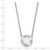 LogoArt Delta Phi Epsilon Necklace - Sterling Silver Rhodium-Plated Sorority Text Large Color Enamel Pendant 18 Inch - SS015DPH-18 - View 2