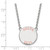 LogoArt Delta Zeta Necklace - Sterling Silver Rhodium-Plated Sorority Text Large Color Enamel Pendant 18 Inch - SS015DZ-18 - View 2