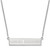 LogoArt Carolina Hurricanes Necklace - Sterling Silver Rhodium-Plated Small Bar 18 Inch