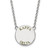 LogoArt Kappa Delta Necklace - Sterling Silver Rhodium-Plated Sorority Text Large Color Enamel Pendant 18 Inch - SS015KD-18
