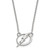 LogoArt Tampa Bay Lightning Necklace - Sterling Silver Rhodium-Plated Small Pendant 18 Inch