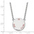 LogoArt Pi Beta Phi Necklace - Sterling Silver Rhodium-Plated Sorority Text Large Color Enamel Pendant 18 Inch - SS015PBP-18 - View 2