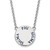 LogoArt Phi Sigma Sigma Necklace - Sterling Silver Rhodium-Plated Sorority Text Large Color Enamel Pendant 18 Inch - SS015PSS-18