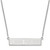 LogoArt Florida Panthers Necklace - Sterling Silver Rhodium-Plated Small Bar 18 Inch