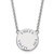 LogoArt Theta Phi Alpha Necklace - Sterling Silver Rhodium-Plated Sorority Text Large Color Enamel Pendant 18 Inch - SS015TPA-18