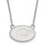 LogoArt University of Georgia Necklace - Sterling Silver Rhodium-Plated Letter G Small Pendant 18 Inch