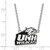 LogoArt University of New Hampshire Necklace - Sterling Silver Rhodium-Plated Large Enameled Pendant 18 Inch - View 2
