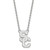 LogoArt University of Southern California Necklace - Sterling Silver Rhodium-Plated S-C Large Pendant 18 Inch