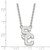 LogoArt University of Southern California Necklace - Sterling Silver Rhodium-Plated S-C Large Pendant 18 Inch - View 2