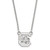 LogoArt University of South Carolina Necklace - Sterling Silver Rhodium-Plated Small Pendant 18 Inch