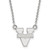 LogoArt University of Virginia Necklace - Sterling Silver Rhodium-Plated Small Pendant 18 Inch