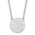 LogoArt Boston Bruins Necklace - Sterling Silver Rhodium-Plated Large Pendant 18 Inch, 18 mm Wide, Polished