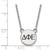 LogoArt Delta Phi Epsilon Necklace - Sterling Silver Rhodium-Plated Sorority Greek Letters Small Black Enamel Pendant 18 Inch - View 2
