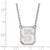 LogoArt North Carolina State University Necklace - Sterling Silver Rhodium-Plated N-C-S Large Pendant 18 Inch - View 2