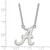 LogoArt University of Alabama Necklace - Sterling Silver Rhodium-Plated Letter A Large Pendant 18 Inch - View 2