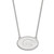 LogoArt University of Georgia Necklace - Sterling Silver Rhodium-Plated Letter G Large Pendant 18 Inch