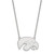 LogoArt University of Iowa Necklace - Sterling Silver Rhodium-Plated Hawk Large Pendant 18 Inch