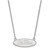 LogoArt University of Mississippi Necklace - Sterling Silver Rhodium-Plated Ole Miss Large Oval Pendant 18 Inch