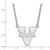 LogoArt University of Virginia Necklace - Sterling Silver Rhodium-Plated Large Pendant 18 Inch - View 2