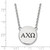LogoArt Alpha Chi Omega Necklace - Sterling Silver Rhodium-Plated Sorority Greek Letters Large Black Enamel Pendant 18 Inch - View 2