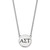 LogoArt Alpha Sigma Tau Necklace - Sterling Silver Rhodium-Plated Sorority Greek Letters Large Black Enamel Pendant 18 Inch