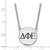 LogoArt Delta Phi Epsilon Necklace - Sterling Silver Rhodium-Plated Sorority Greek Letters Large Black Enamel Pendant 18 Inch - View 2