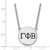 LogoArt Gamma Phi Beta Necklace - Sterling Silver Rhodium-Plated Sorority Greek Letters Large Black Enamel Pendant 18 Inch - View 2