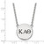 LogoArt Kappa Alpha Theta Necklace - Sterling Silver Rhodium-Plated Sorority Greek Letters Large Black Enamel Pendant 18 Inch - View 2