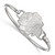 LogoArt Chicago Blackhawks Bracelet - Sterling Silver Rhodium-Plated Bangle, 7 in Long