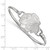 LogoArt Chicago Blackhawks Bracelet - Sterling Silver Rhodium-Plated Bangle, 8 in Long - View 3
