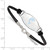 LogoArt Delta Delta Delta Bracelet - Sterling Silver Rhodium-Plated Sorority Symbol Color Enamel Color Leather 7 Inch with Extender - View 2
