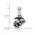 LogoArt U.S. Marine Corps Pendant - Sterling Silver Rhodium-Plated Small Epoxied - View 2