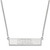 LogoArt Vegas Golden Knights Necklace - Sterling Silver Rhodium-Plated Small Bar 18 Inch