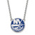 LogoArt New York Islanders Necklace - Sterling Silver Rhodium-Plated Large Enameled Pendant 18 Inch