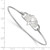 LogoArt Pittsburgh Penguins Bracelet - Sterling Silver Rhodium-Plated Small Center 7 Inch Wire Bangle - View 2