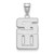 LogoArt Southern Illinois University Pendant - Sterling S. Rhodium-Plated Large
