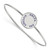 LogoArt Delta Phi Epsilon Bracelet - Sterling S. Rhodium-Plated Enameled Slip-on Bangle - SS021DPH-7