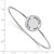 LogoArt Delta Phi Epsilon Bracelet - Sterling S. Rhodium-Plated Enameled Slip-on Bangle - SS021DPH-7 - View 3