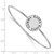 LogoArt Kappa Kappa Gamma Bracelet - Sterling S. Rhodium-Plated Enameled Slip-on Bangle - SS021KKG-7 - View 2