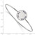LogoArt Phi Sigma Sigma Bracelet - Sterling Silver Rhodium-Plated Enameled Slip-on Bangle - SS021PSS-7 - View 3