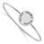 LogoArt Sigma Sigma Sigma Bracelet - Sterling S. Rhodium-Plated Enameled Slip-on Bangle - SS021SSS-7