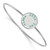 LogoArt Zeta Tau Alpha Bracelet - Sterling Silver Rhodium-Plated Enameled Slip-on Bangle - SS021ZTA-7