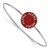 LogoArt Alpha Sigma Alpha Bracelet - Sterling S. Rhodium-Plated Enameled Slip-on Bangle - SS022ASI-7