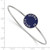 LogoArt Alpha Xi Delta Bracelet - Sterling Silver Rhodium-Plated Enameled Slip-on Bangle - SS022AXD-7 - View 2