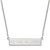LogoArt New York Islanders Necklace - Sterling Silver Rhodium-Plated Small Bar 18 Inch