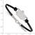 LogoArt James Madison University Bracelet - Sterling Silver Rhodium-Plated Small Center Black Leather 7 Inch with Extender - View 2
