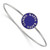 LogoArt Kappa Kappa Gamma Bracelet - Sterling S. Rhodium-Plated Enameled Slip-on Bangle - SS022KKG-7
